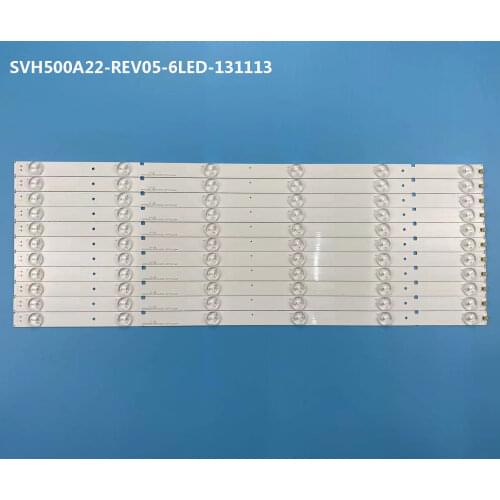 100% New 11pcs/Kit LED strips for HISENSE 50 TV 50H3 50K22DG LED50EC280JD HD500DF B57 S0 SVH500A22 REV05 6LED 131113