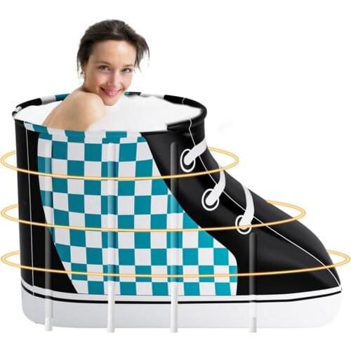 Unisex Foot Soaking Bathing Tub Therapy Massage Shoes Ankle Boot Sole Relaxation Home Feet Care Folding Bathtub PVC Bathtub Cool