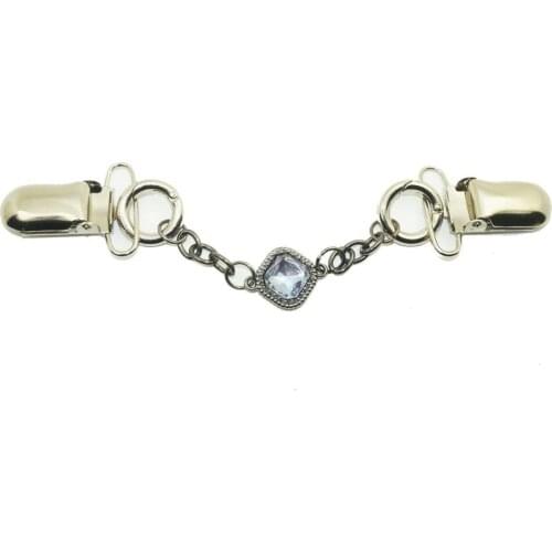 Infinity Sweater Clip Holder,Crystal Cardigan Clip，Collar Clip Accessory Jewelry