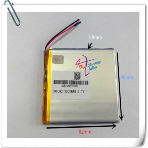 10 pcs 3.7V 3500mah 399082 409080 Lithium Polymer Li-Po Rechargeable Battery For GPS PAD DIY Mobile Pocket PC E-books Video game