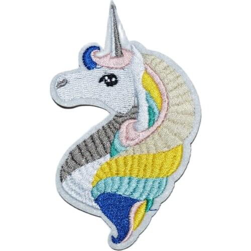 Unicorn Rainbow Heart 70s Retro Kawaii Kitsch Rockabilly Punk Iron on patch (Size is about 7 *12.8 cm)