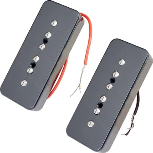 2pcs P90 Neck&Bridge Guitar Pickups 50mm/52mm Pole Spacing For Guitar