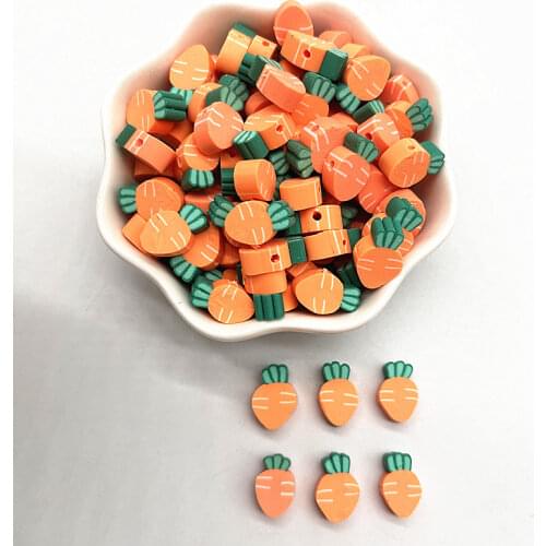 30pcs 10mm Fruit Pattern Beads Polymer Clay Spacer Loose Beads for Jewelry Making DIY Handmade Bracelets Accessories #21