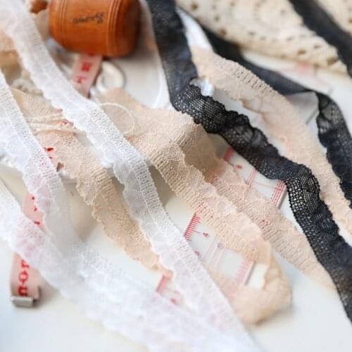 5 Meters/lot Width 1.5cm Stretch Elastic Lace Ribbon Lace Trim Fabric Embroidered Lace Trimmings For Sewing Lace Fabric