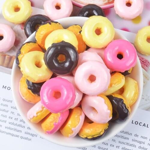 6Pcs Cute Mini Play Toy Fruit Food Cake Candy Fruit Biscuit Donuts Miniature For Dolls Accessories Kitchen Play Toys