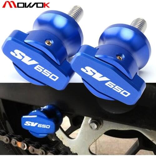 8MM Swingarm Slider Spools For Suzuki SV650 sv 650 2016 2017 CNC Aluminum Motor Stand Screws