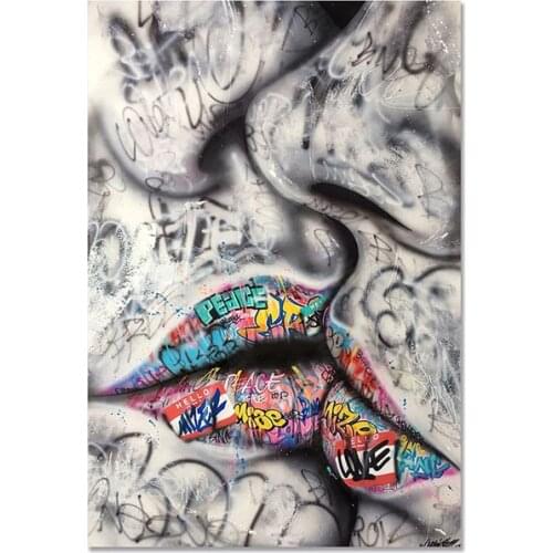 Diy Diamond Painting Graffiti Art Color Handmade Diamond Round Diamond Home Decoration Acrylic Material Bedroom