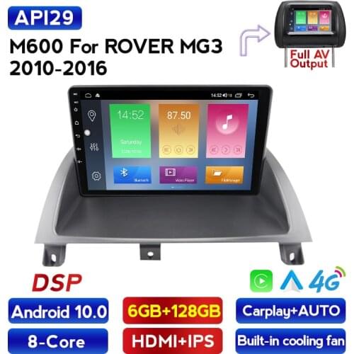 9" IPS Screen Car Radio Multimedia for ROVER MG3 2010 2012 2013 -2016 Video Player 6+128GB Wireless Carplay DSP Android 11 Dvd