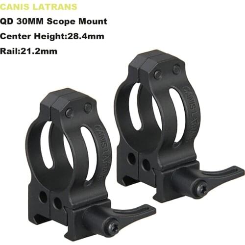 Canis Latrans Scope Mount for 1.18Inch Tube 21.2mm Rail Picatinny Weaver QD Quickly Detached 30MM Rings(Set of 2) gs24-0182