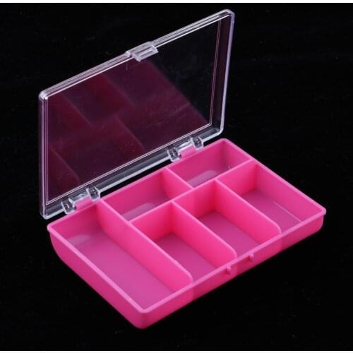 Fishing Lure Bait Hooks Storage Case 6-Compartments Fishing Tackle Accessory Box Container