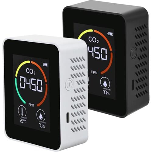 CO2 Detector Thermohygrometer Home Digital Air Detector Intelligent Air Quality Analyzer Household Air Pollution Monitor