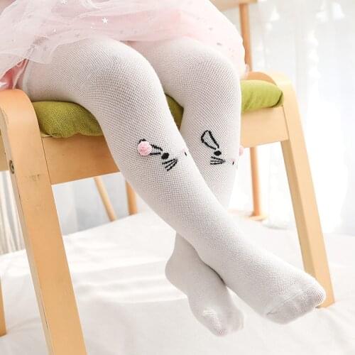 Kids Girls Cotton Lace Pantyhose Toddler Child Summer Princess Knit White Tights Newborn Infant Thin Mesh Pants Baby Accessories