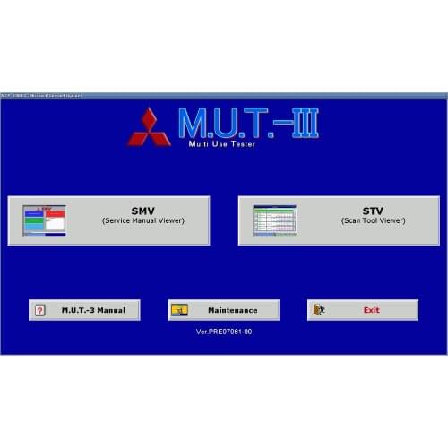 For Mitsubishi M.U.T.-III PRE 20091-00 [11.2020] Diagnostic Software