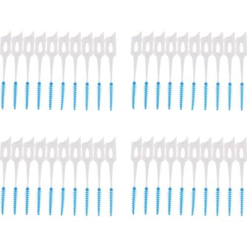 Travel / Home 40x Silicone Interdentl Toothpick Dentl Floss Teeth Clean Brush Oral Care