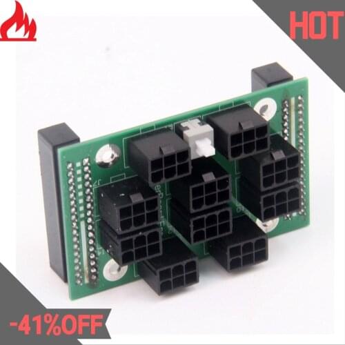 Dual Power Supply Breakout Adapter Board for IBM X3650 Ethereum Mining Breakout Board Power Board 2 x PSU 10 x 6Pin