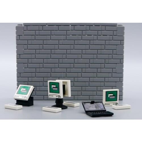 City Accessories Building Blocks Computer Keyboard Notebook Office Parts Friends Figures Lap Top Bricks Toy compatible with lego