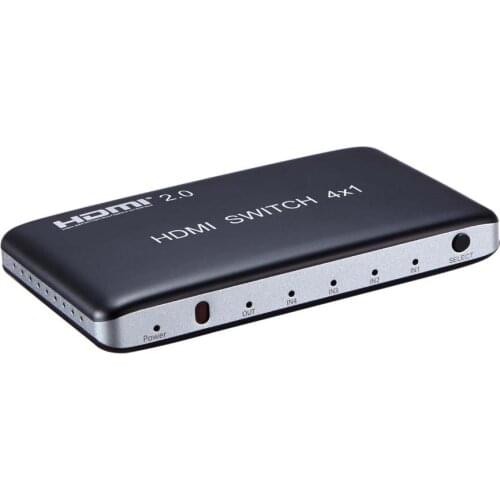 HDMI 2.0 Switch 4x1 HDMI Switcher Converter 4 in 1 out up to 4K@60Hz HDMI2.0 HDCP 2.2 3D With Remote for DVD HD Players HDTV