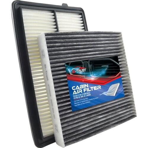 Bi-Trust Combo Set Engine & Carbonized Cabin Air Filter for Acura RDX V6 3.5L 2013-2018 80292-SDA-A01
