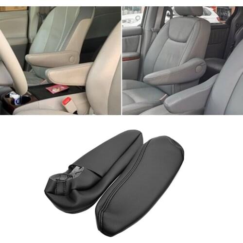 Seat Armrest Leather Cover For Toyota Sienna 2005 2006 2007 2008 2009 2010 Car Driver & Passenger Side Seat Handle Cover Trim
