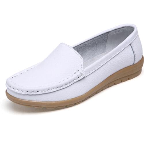 Summer New Real Cowhide White Shoes Women Casual Flats Heart Fashion Ladies Students Breathable Designer Black Sneakers