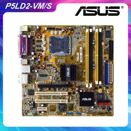 ASUS P5LD2-VM/S LGA 775 Intel 945G Desktop PC Motherboard Dual Channel DDR2 Memory VGA DVI USB2.0 SATA II PCI-E X16
