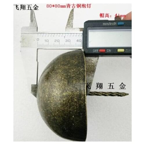 Hardware accessories 80mm*80mm upholstery tacks decorative tacks Antique smooth nail sofa decorative round nail board