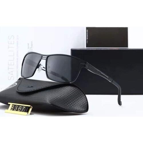 Fashion Brand Sporty Men Polarized Sunglasses Aluminum Magnesium Alloy Temples Stainless Steel Frames Polaroid HD Thickened Lens