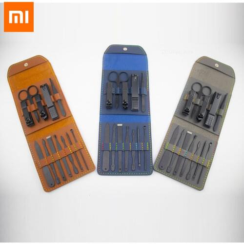 Xiaomi Youpin 12Pcs Professional Nail Cutter Pedicure Scissors Set Stainless Steel Hook Portable Manicure Nail Clipper Tool Set