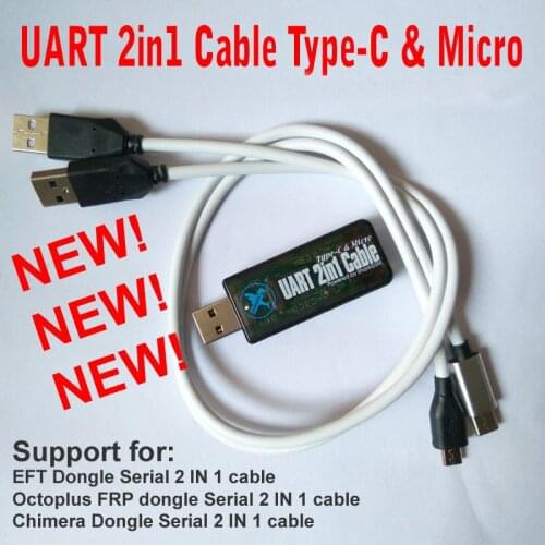2019 Nieuwste UART 2in1 cabel Type - C Micro for eft dongle octoplus frp dongle chimera dongle tools
