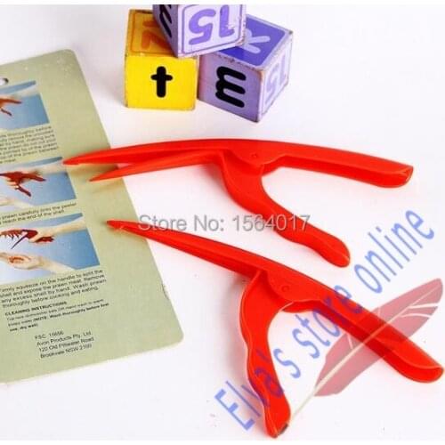 Excellent Plastic red Shrimp Lobster Prawn peeler Seafood Shell Curved clip Peeler for eating seafood clip Cooking Kitchen Tool
