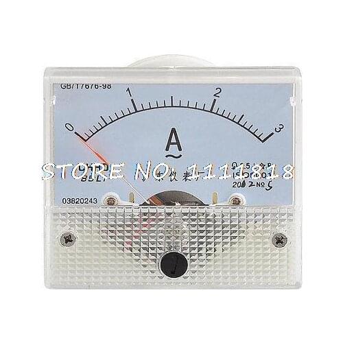 Plastic Shell Class 2.5 Accuracy AC Ampere Ammeter Meter Gauge 0-3A