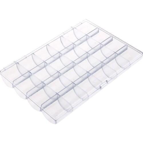 24 Grids Transparent Jewelry Bead Ring Earring Storage Box Acrylic Container New