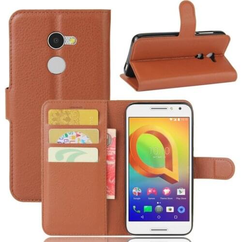 For alcatel A3 5046Y Luxury Wallet Flip Leather Case for alcatel A7 5090Y phone Leather back Cover case with Stand Etui