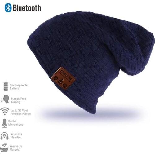 Wireless Bluetooth V4.2 Beanie Knitted Winter Hat Headset Speaker Mic Hand-free Music Mp3 Magic Smart Hat Cap Christmas gift