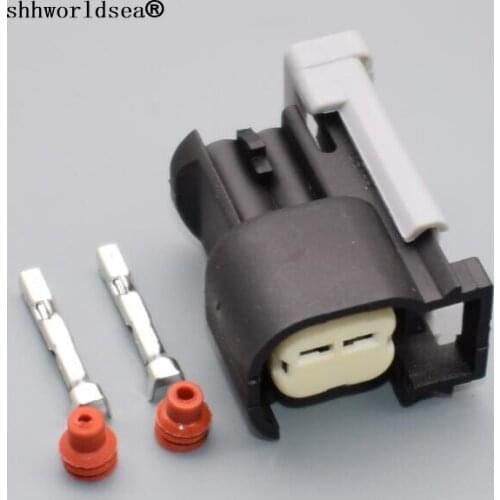 Shhworldsea 5/10/30/50/100sets 2 Pin car auto Female Engine System EFI System Injector Connector plug 15305086