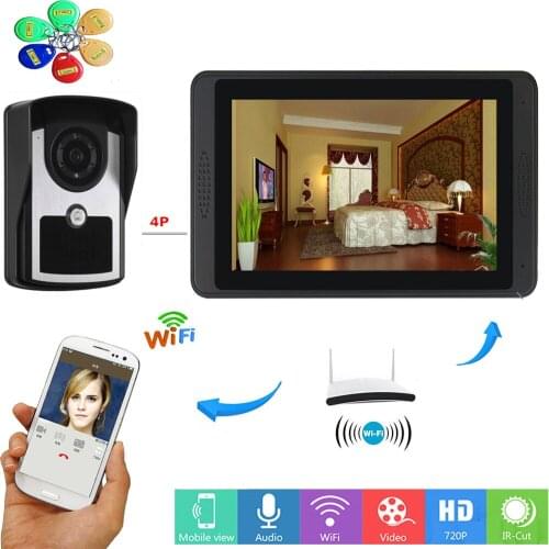 SmartYIBA APP Control Video Intercom 7 Inch LCD Wifi Wireless Video Door Phone Doorbell Intercom RFID Access Control Camera KIT