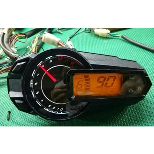 New LED Backlight Motorcycle Speedometer Odometer Tachometer Kmh Universal Motorcycle Speedometer Sensor 12000RPH