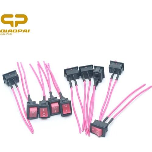 10pc Universal Motorcycle Boat Power Switch Electrical System Button Switch OFF/ON Light Push 2 Line Motorcycle Accessories