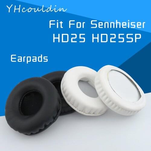 YHcouldin Earpads For Sennheiser HD25 HD25II HD25SP HD25SPII Headphone Accessaries Replacement Wrinkled Leather Soft Material
