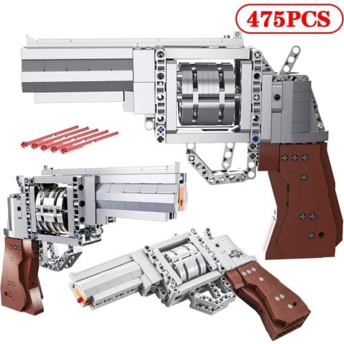 Military WW2 Weapon Revolver Model Building Blocks City Police SWAT Gun Pistol Bricks Educational Toys for Children Kids