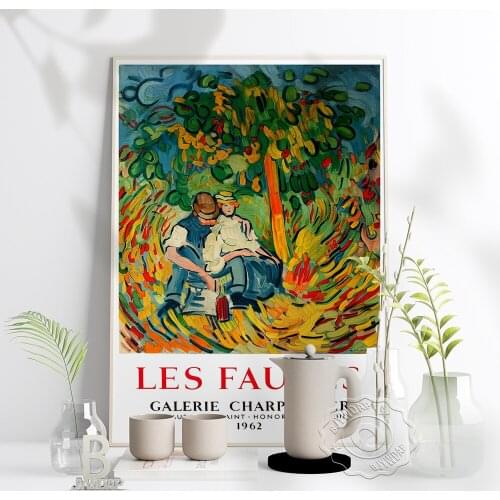 Les Fauves Galerie Charpentier Exhibition Poster, Les Fauves 1962 Prints Poster Canvas Painting, Vintage Home Wall Decor Gift
