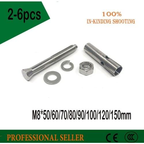 M8*50/60/70/80/90/100/120/150mm 304 stainless steel expansion bolts GB explosion bolts External expansion screws M8 series