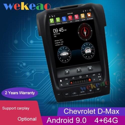 Wekeao Vertical Screen Tesla Style 12.1'' Android Car Radio GPS Navigation Car Dvd Player For Chevrolet DMax D-Max S10 2012+ 4G