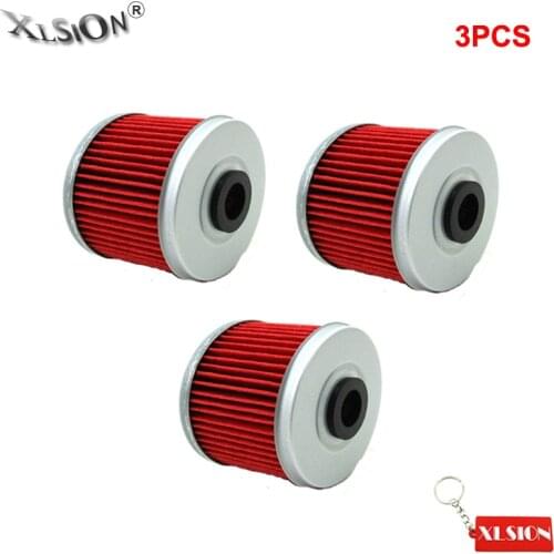 XLSION 3Pcs Oil Fuel Filters For Honda Rancher TRX350TM TRX350TE TRX350FE TRX350FM TRX420FM TRX500TM TRX500FE 4x4