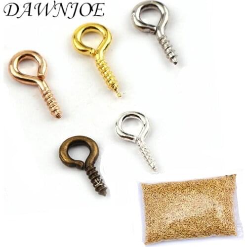 4*8/5*10 mm 6 Color Eye Pins Ring Screws Making Necklace Earrings Screw Hanging Ring Finding DIY Making Jewelry Finding