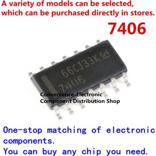 5PCS/PACK 7406 SMD SN7406DR SOIC-14 High Voltage Output Six Inverted Buffer/Driver Chip