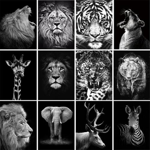 5D square diamond painting "animal" lion tiger diamond embroidery cross stitch kit rhinestone mosaic picture DIY decoration gift
