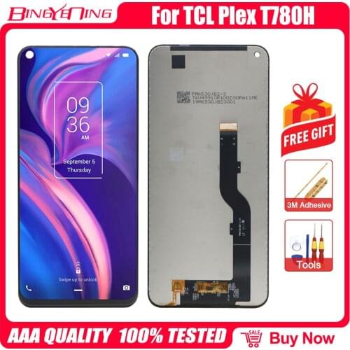 6.53 original T780H T770B LCD Display Touch Screen Digitizer Assembly Feplacement Fepair Parts For TCL Plex 10L T1 Lit