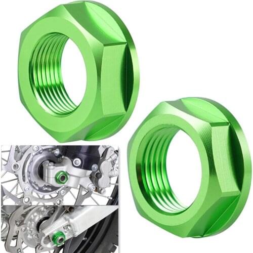 For Kawasaki KX125 KX250 KX250F KX450F KLX450R 2004-2018 KX250 KX450 2019 2020 M18xP1.5 Front & M22xP1.5 Rear Wheel Axle Nuts