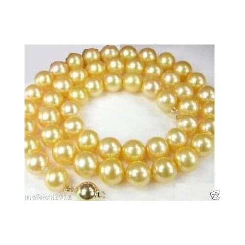 Have one to sell? Sell now Details about Eximious!8mm Gold South Sea Shell Pearl Necklace 18''AAA